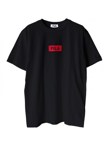 FILA Red Logo Tee - Black